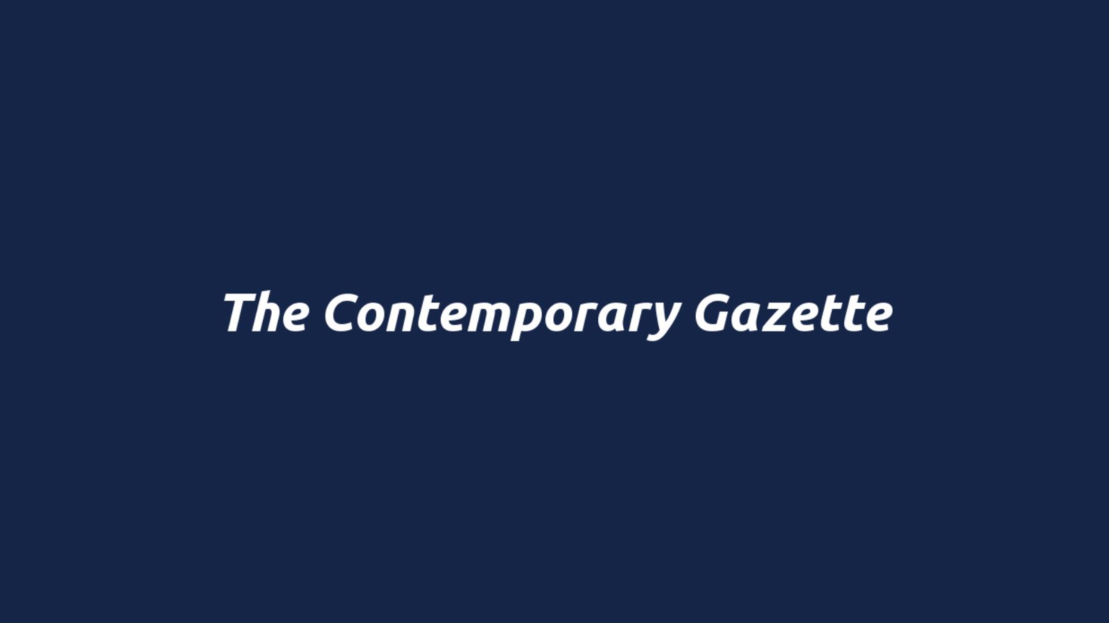Contemporary Gazette